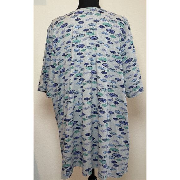 Catherines Gray Knit Umbrella Print Short Sleeve Top Size 2X NWOT - Picture 3 of 4